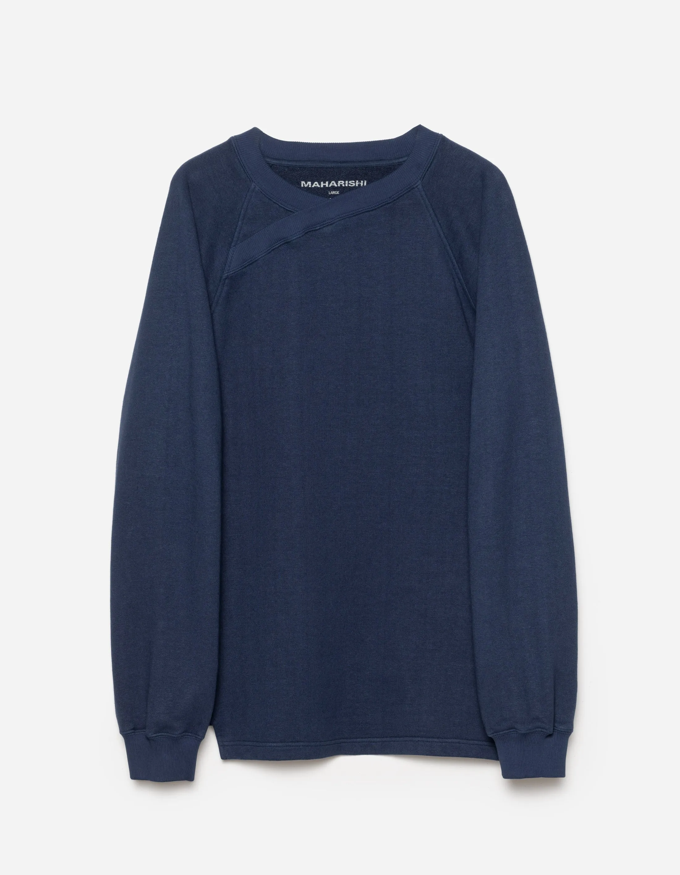 6002 Asym Monk Organic Crew Sweat Navy Blueprint