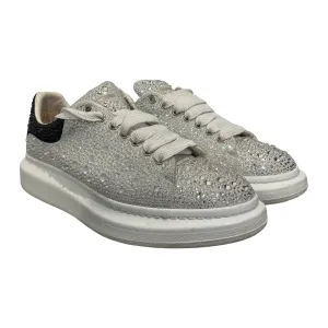 Alexander McQueen/Low-Sneakers/EU 46/All Over Print/Leather/WHT/Crystal Sneakers
