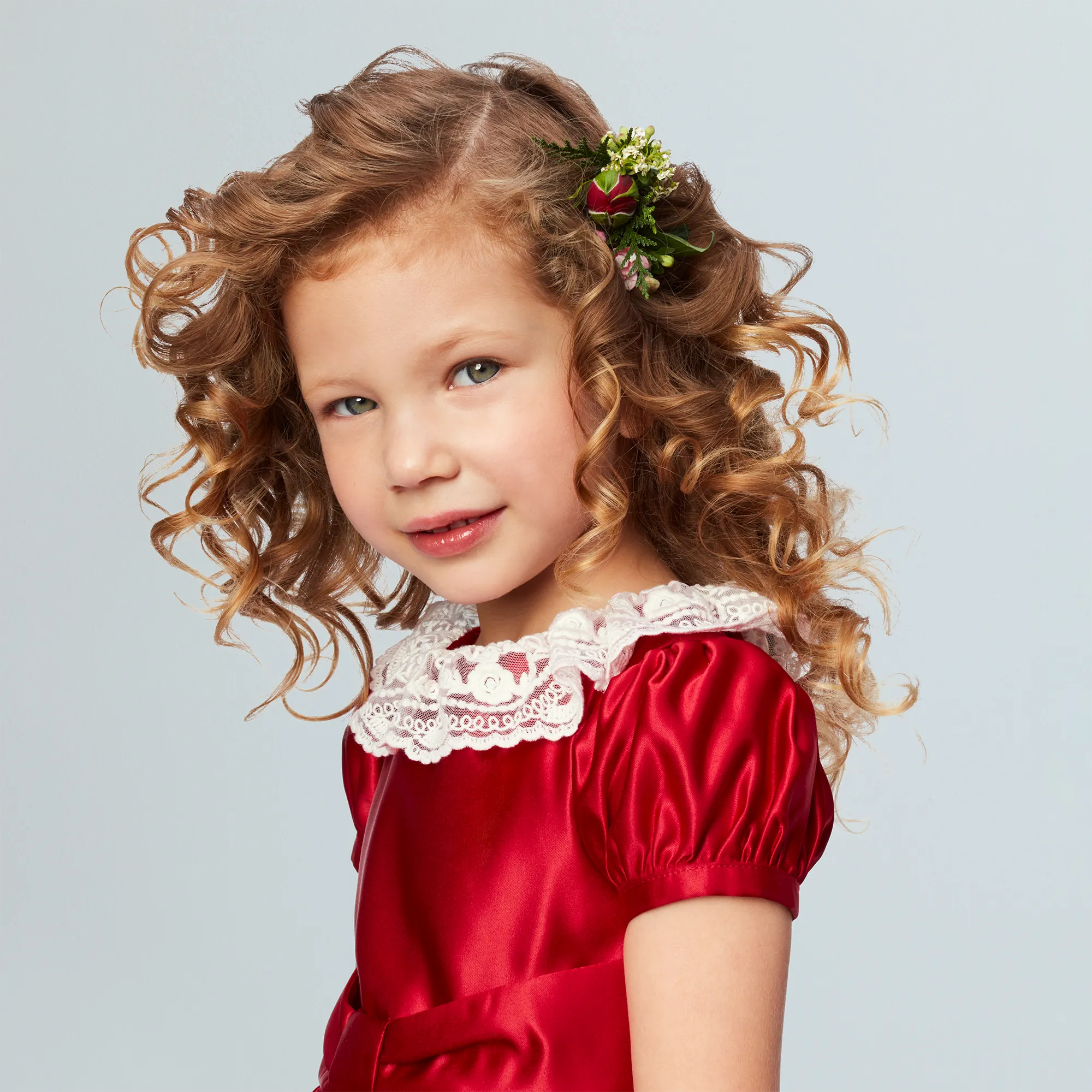 American Girl® x Janie and Jack Holly-Red Party Dress for Little Girls & WellieWishers™ Dolls