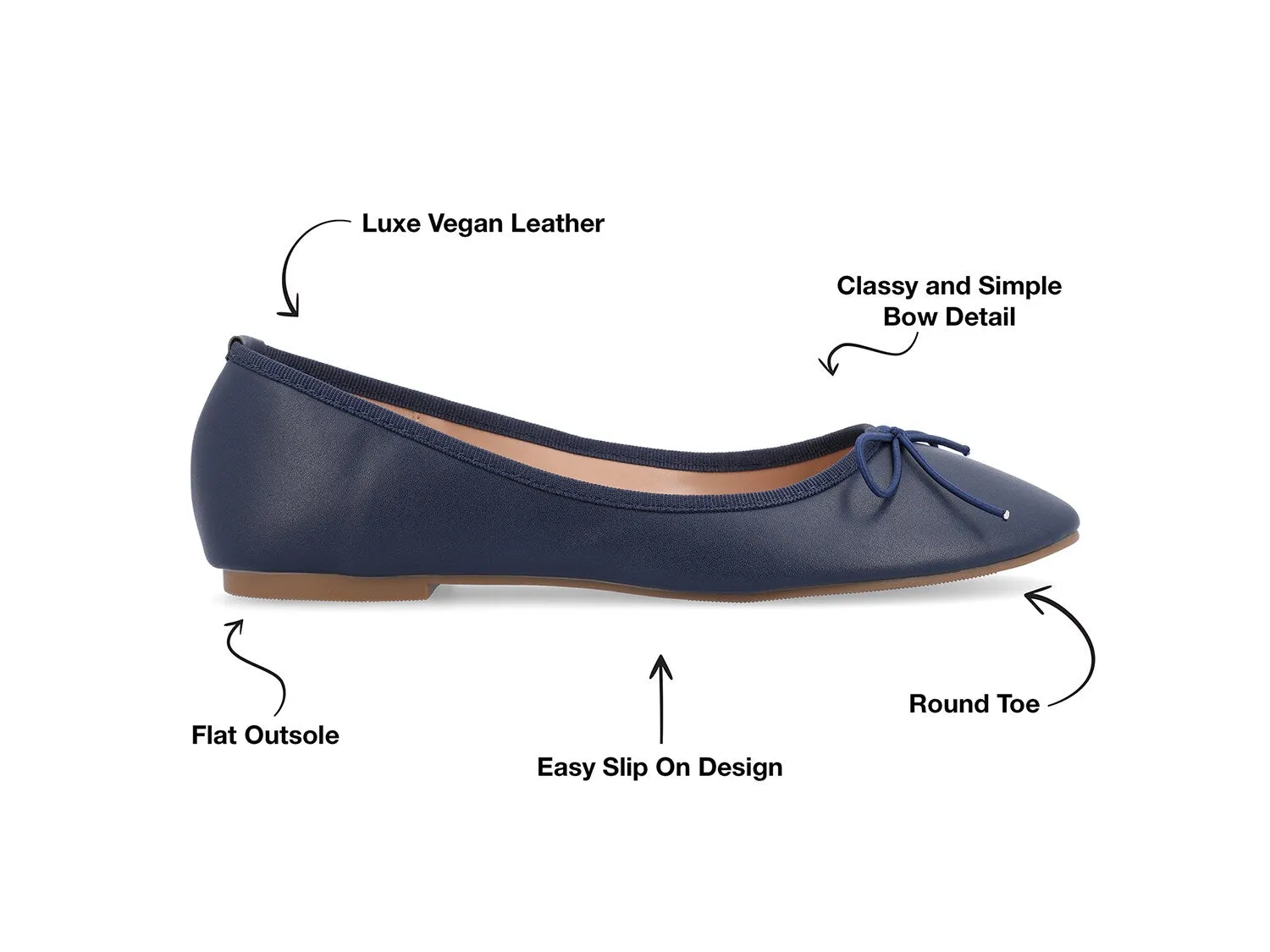 Ballerinas Journee Collection Vika, dark blue
