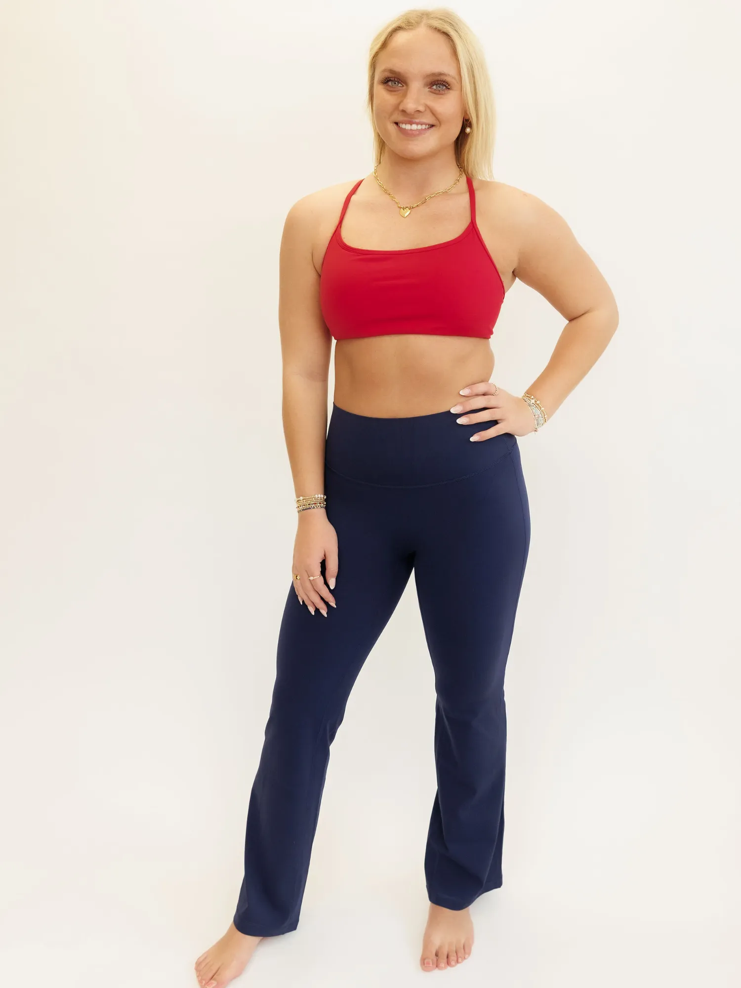 Deep Sea Blue "Khloe" Super High Rise Comfort Bootcut Leggings