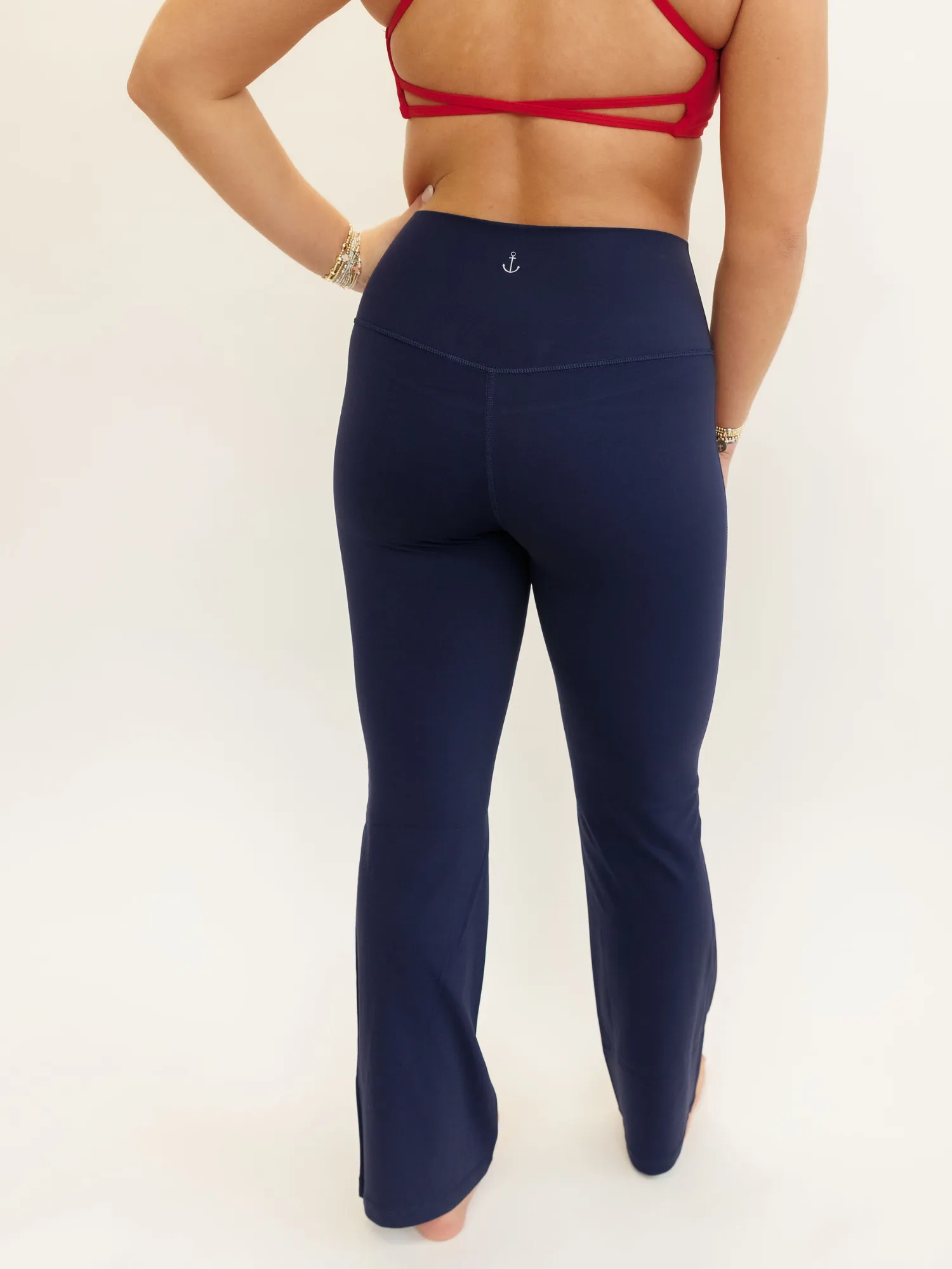 Deep Sea Blue "Khloe" Super High Rise Comfort Bootcut Leggings
