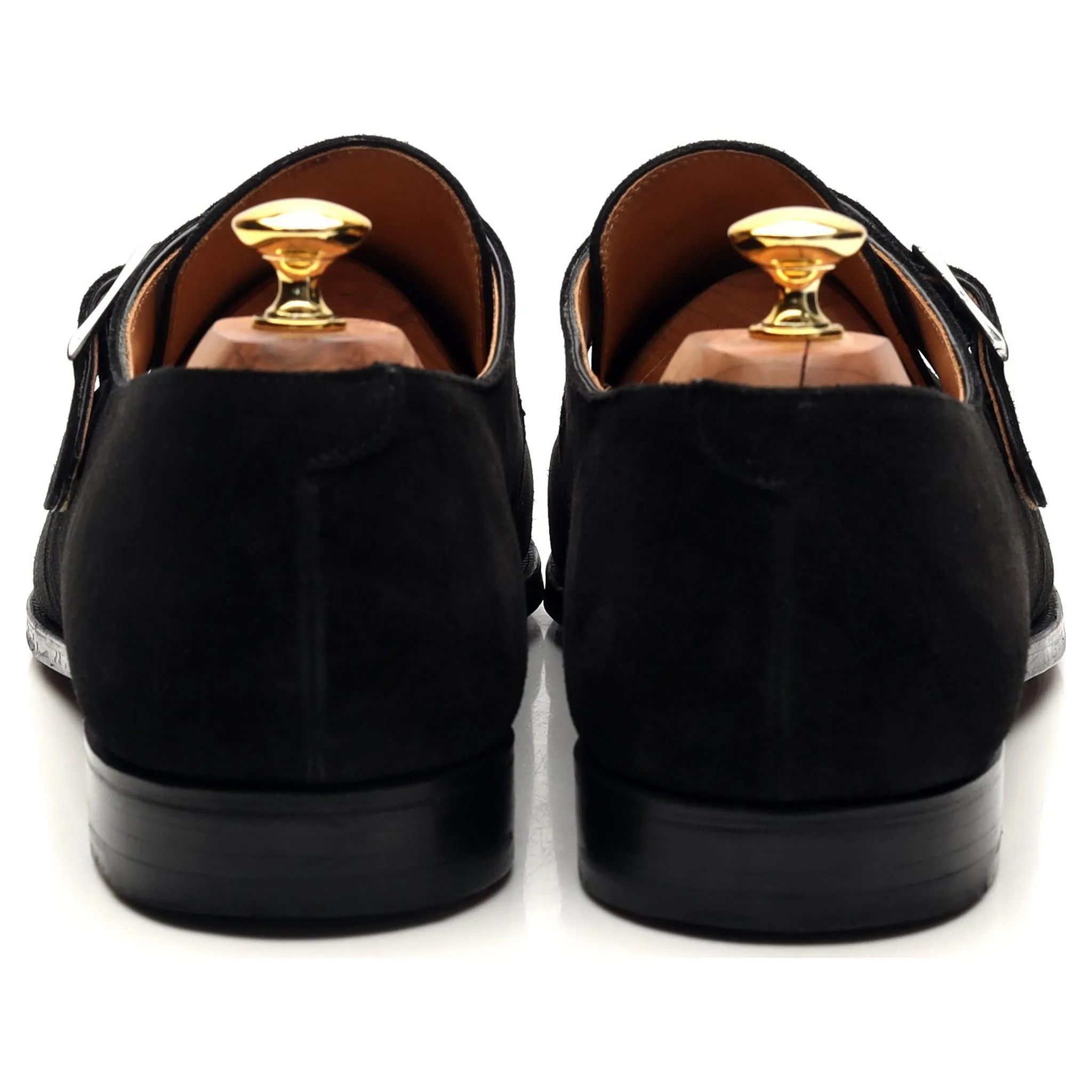 'Monkton' Black Suede Monk Strap UK 11 E