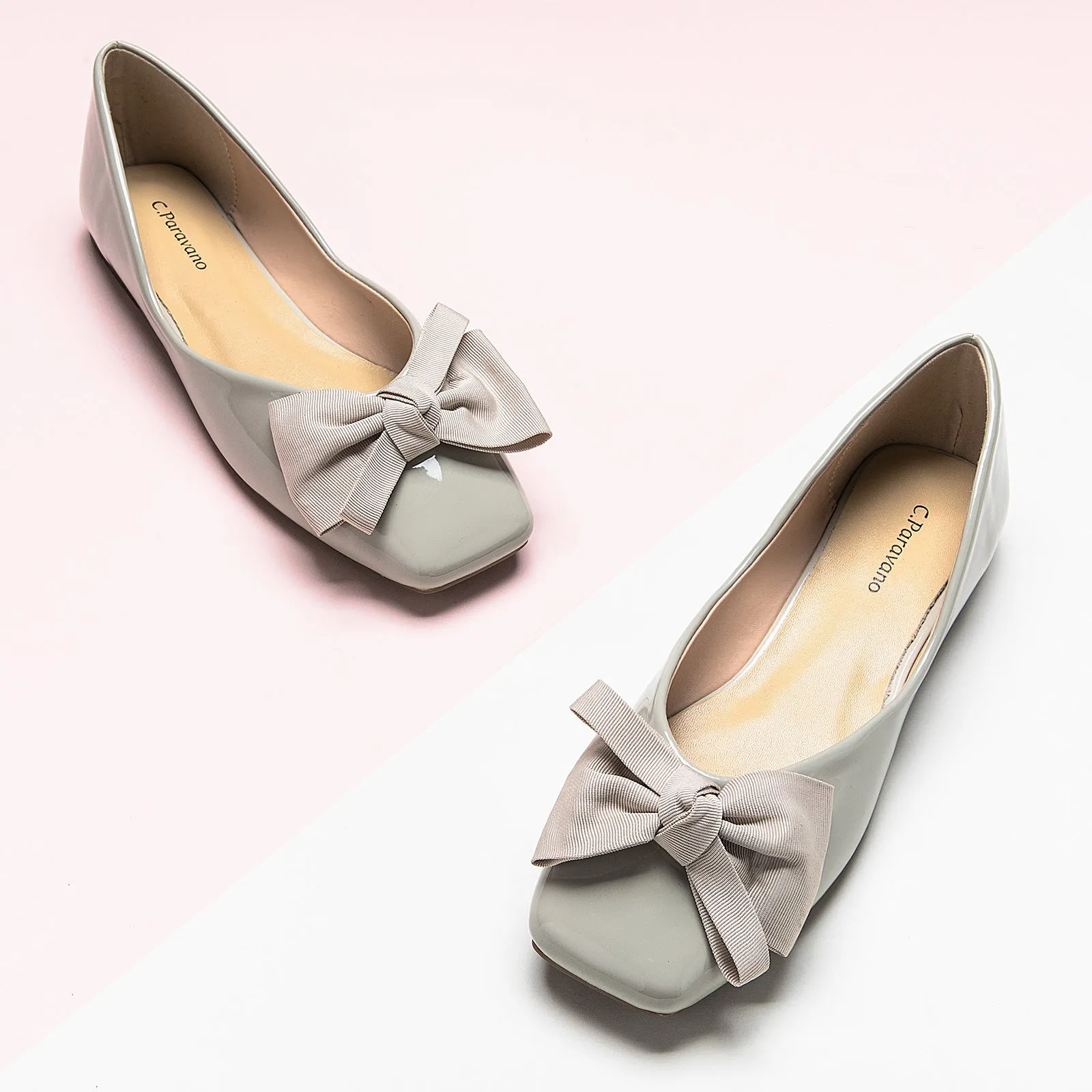 Patent Bow Ballerina Flats (Eva)