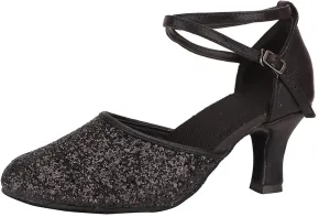 Sandals Women Latin Dance Shoes Heeled Ballroom Tango Party Heels Performance Practice Dance Shoes Latin Dance Sandals