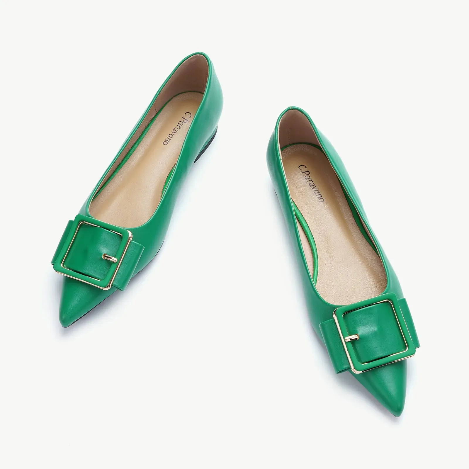 Square Buckled Elegant Flats