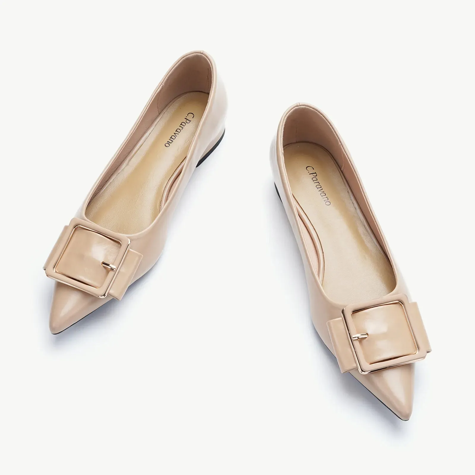 Square Buckled Elegant Flats