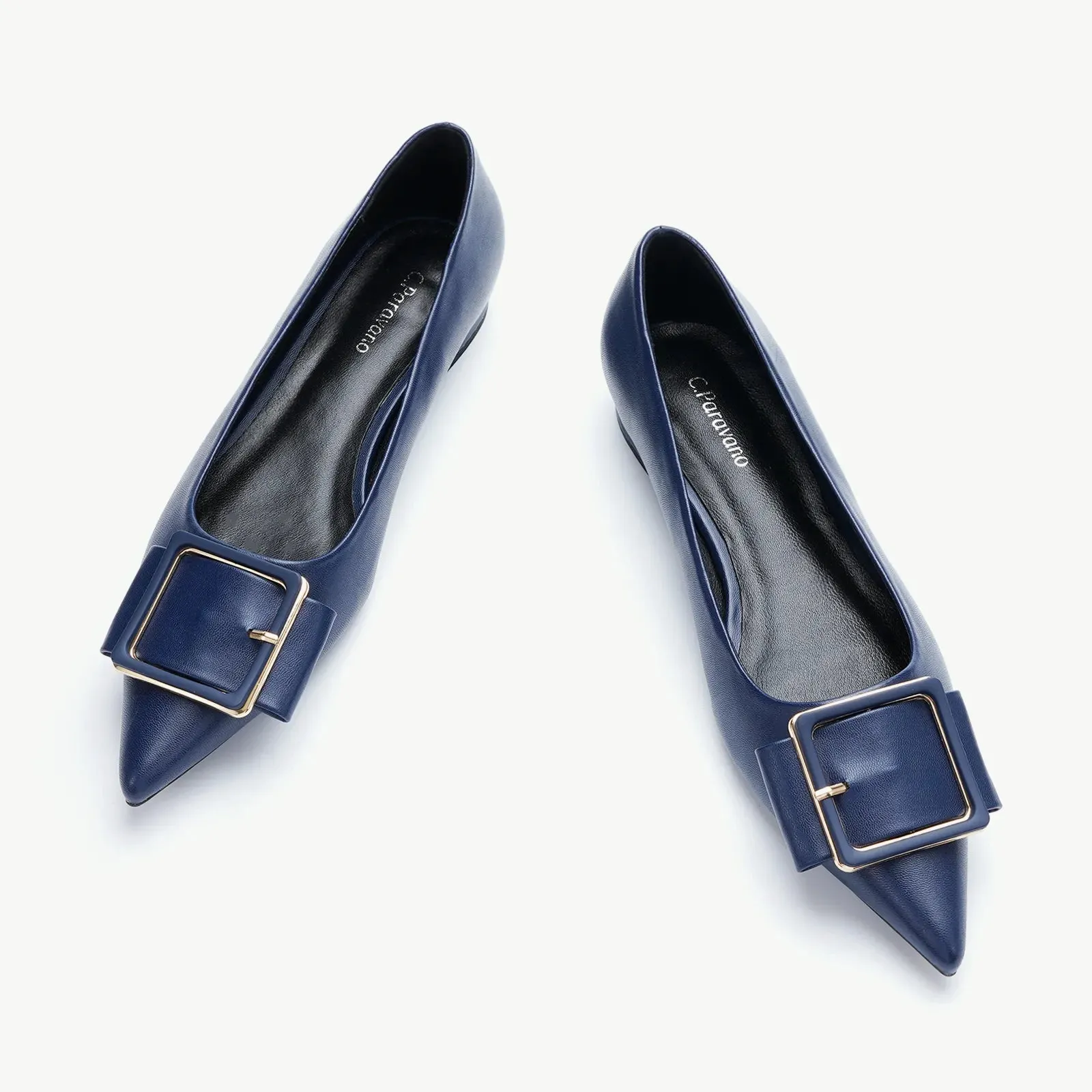 Square Buckled Elegant Flats
