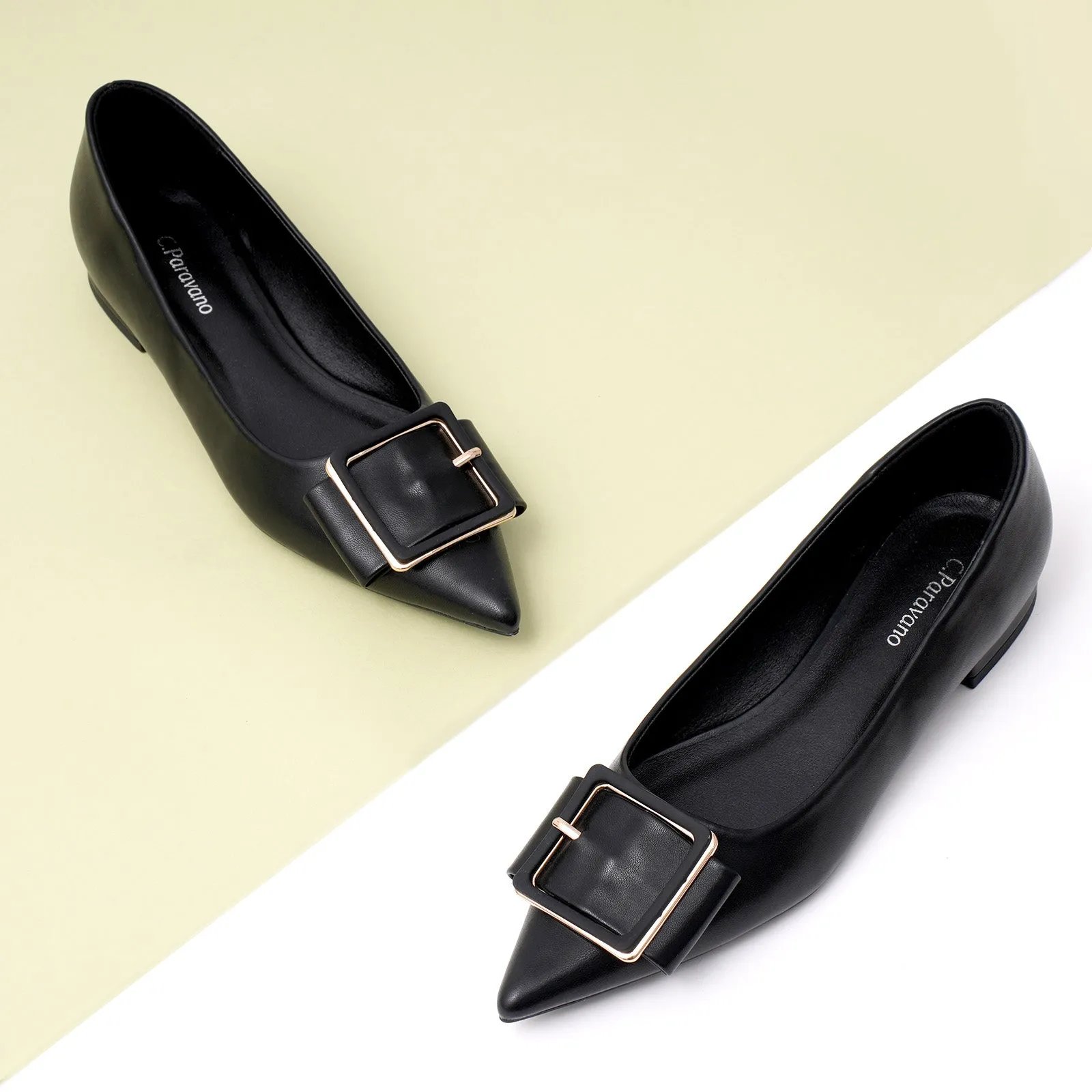 Square Buckled Elegant Flats