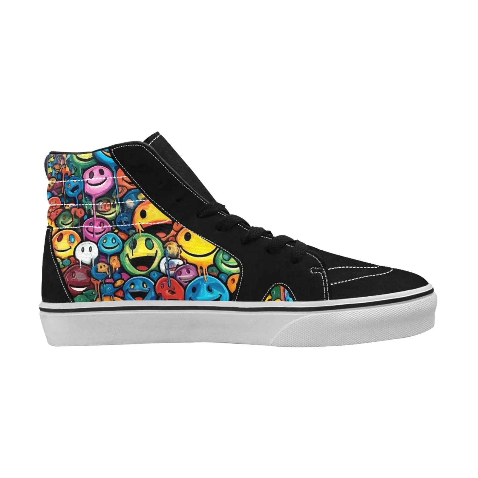Street Art Smileys High Top Sk8 Sneakers