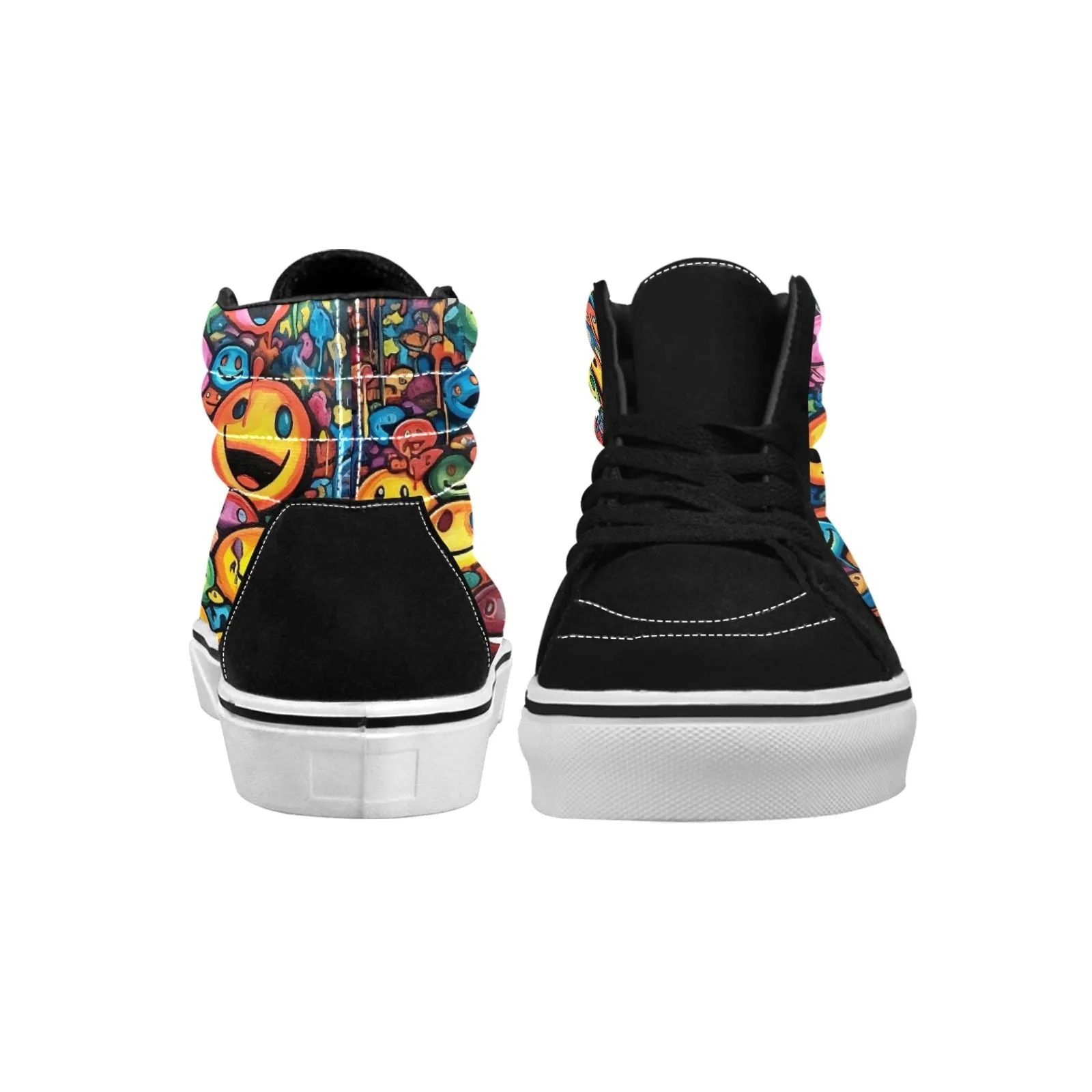 Street Art Smileys High Top Sk8 Sneakers