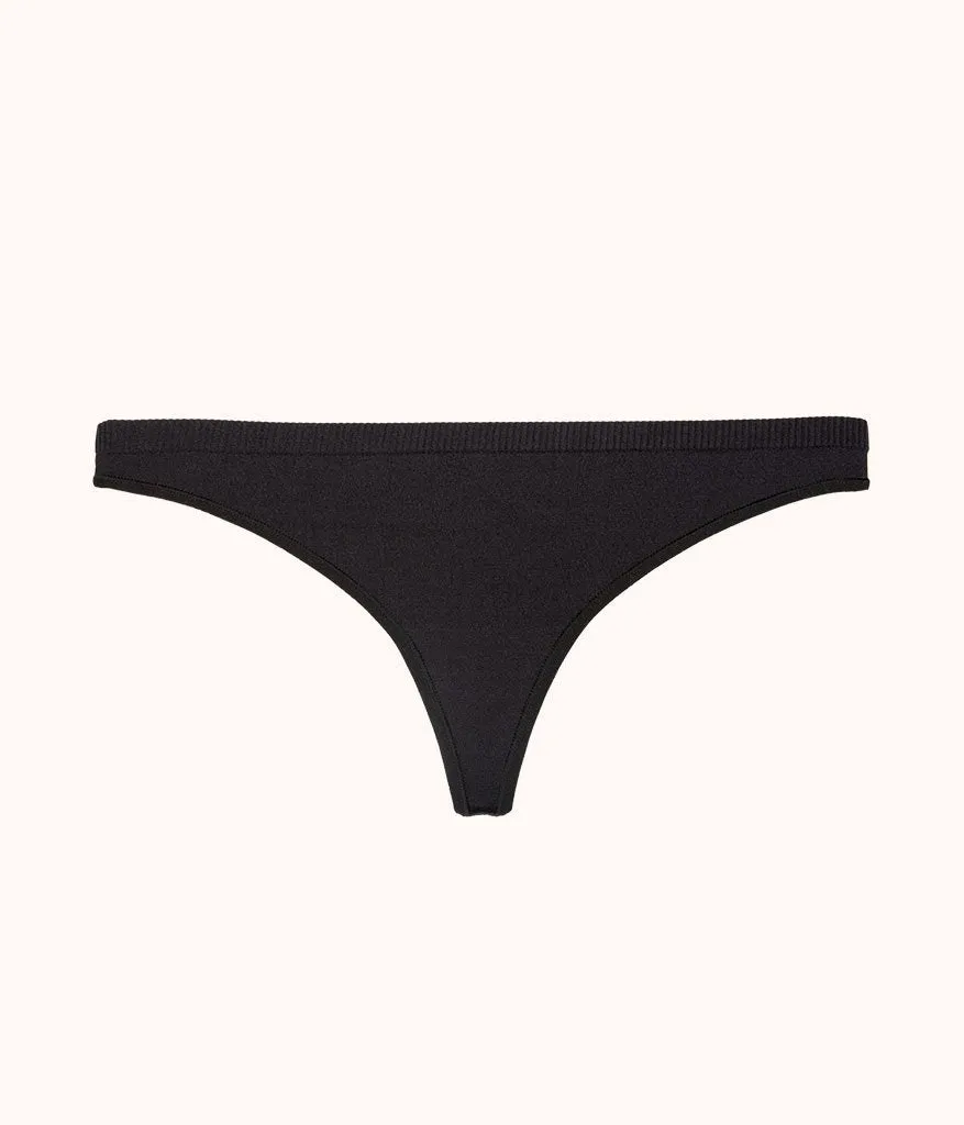 The Seamless Thong: Jet Black