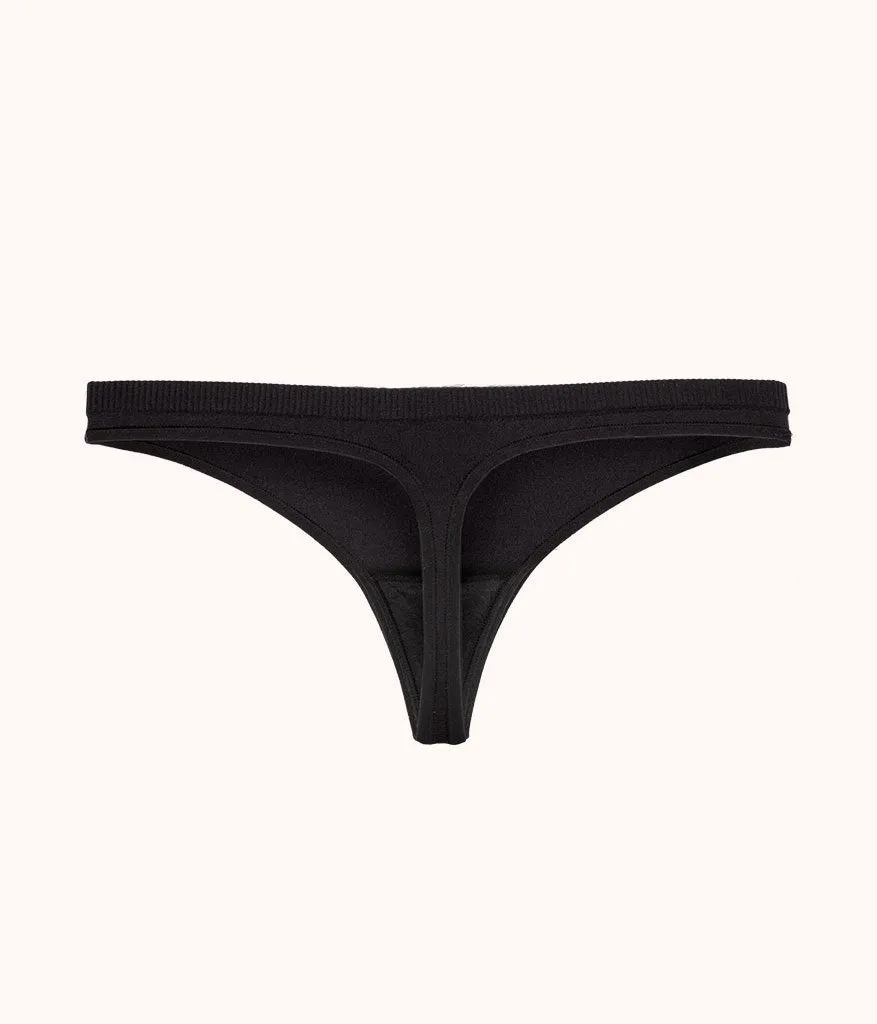 The Seamless Thong: Jet Black