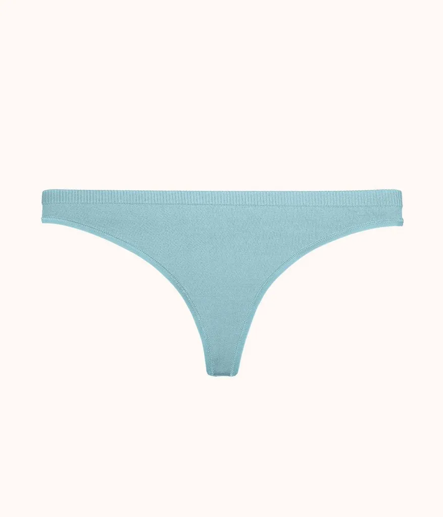 The Seamless Thong: Sky Blue