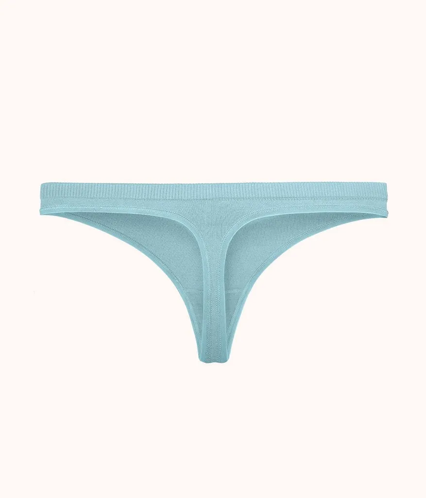 The Seamless Thong: Sky Blue