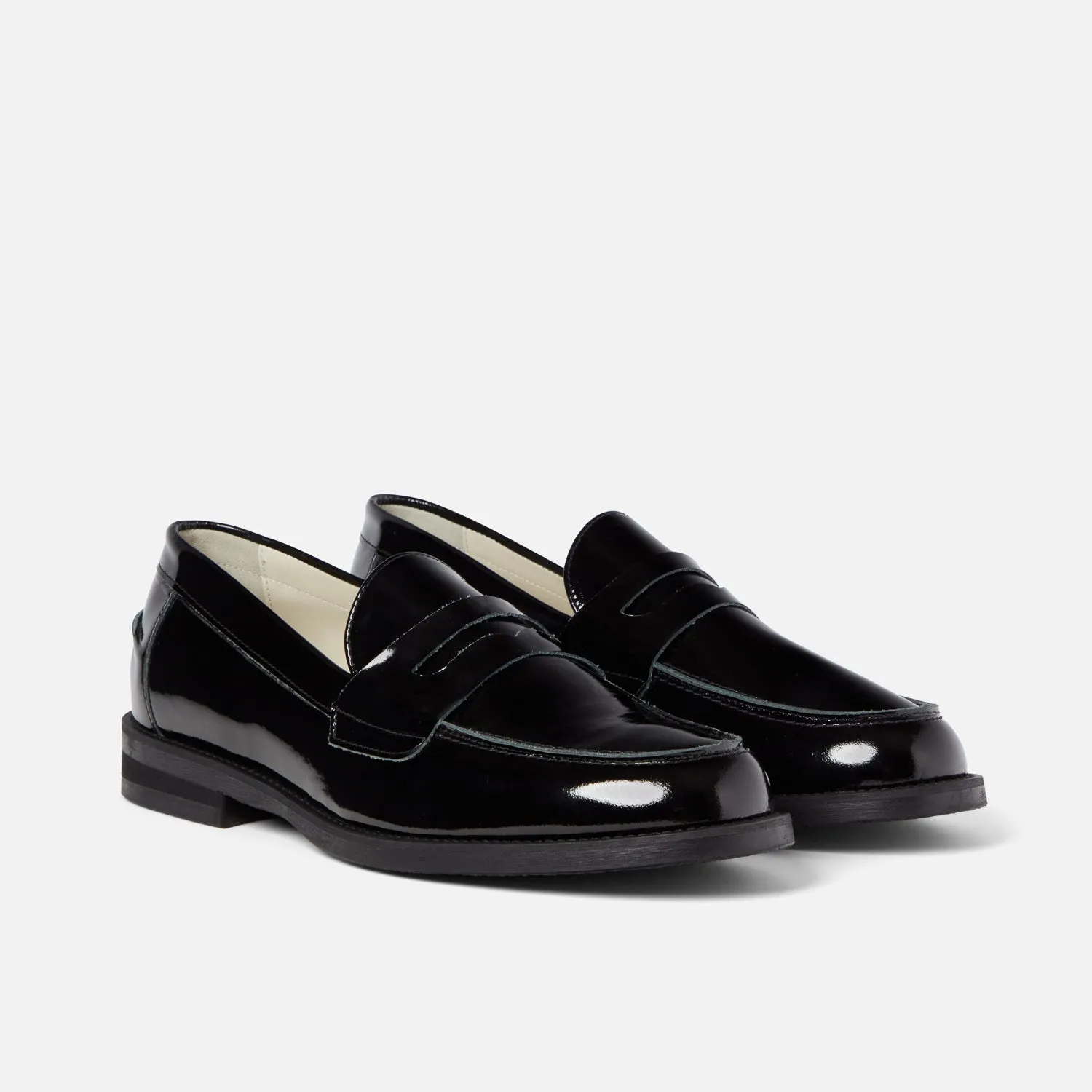 Wilde Black Patent Penny Loafer - Men's