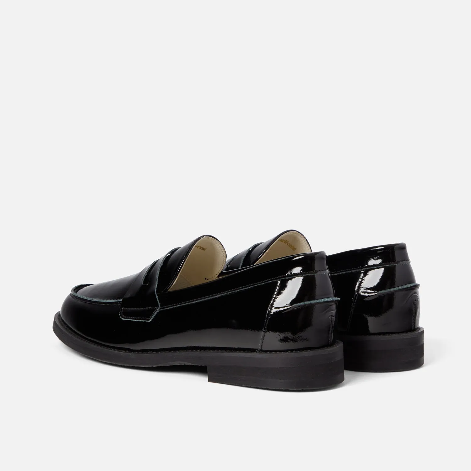 Wilde Black Patent Penny Loafer - Men's