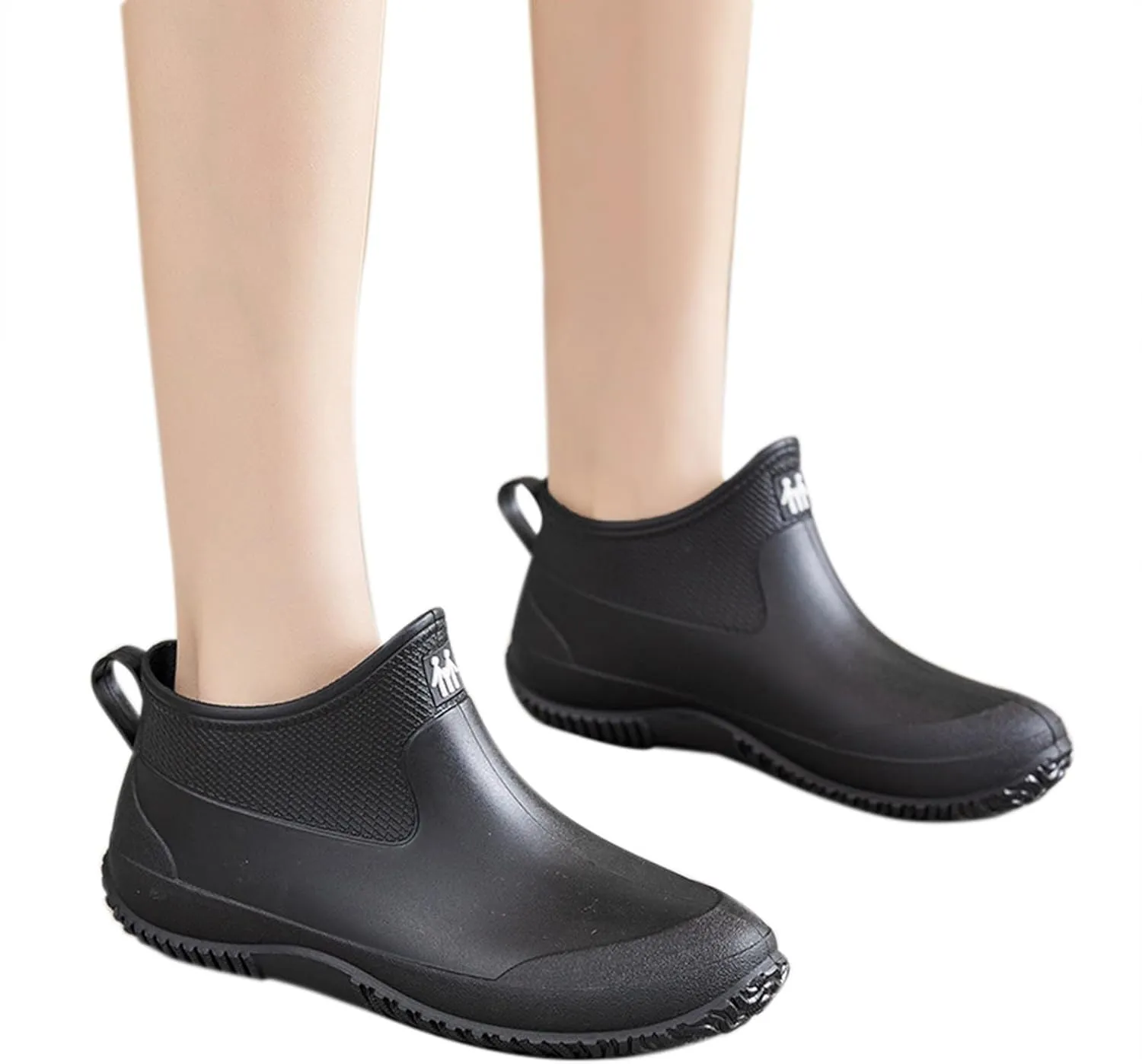 Womens Rain Boots Waterproof Mens Grounded Footwear Chunky Ankle Booties Dress Barefoot Shoes Women's Mid Calf Rain Boots Printed Waterproof Womens Chelsea Boots