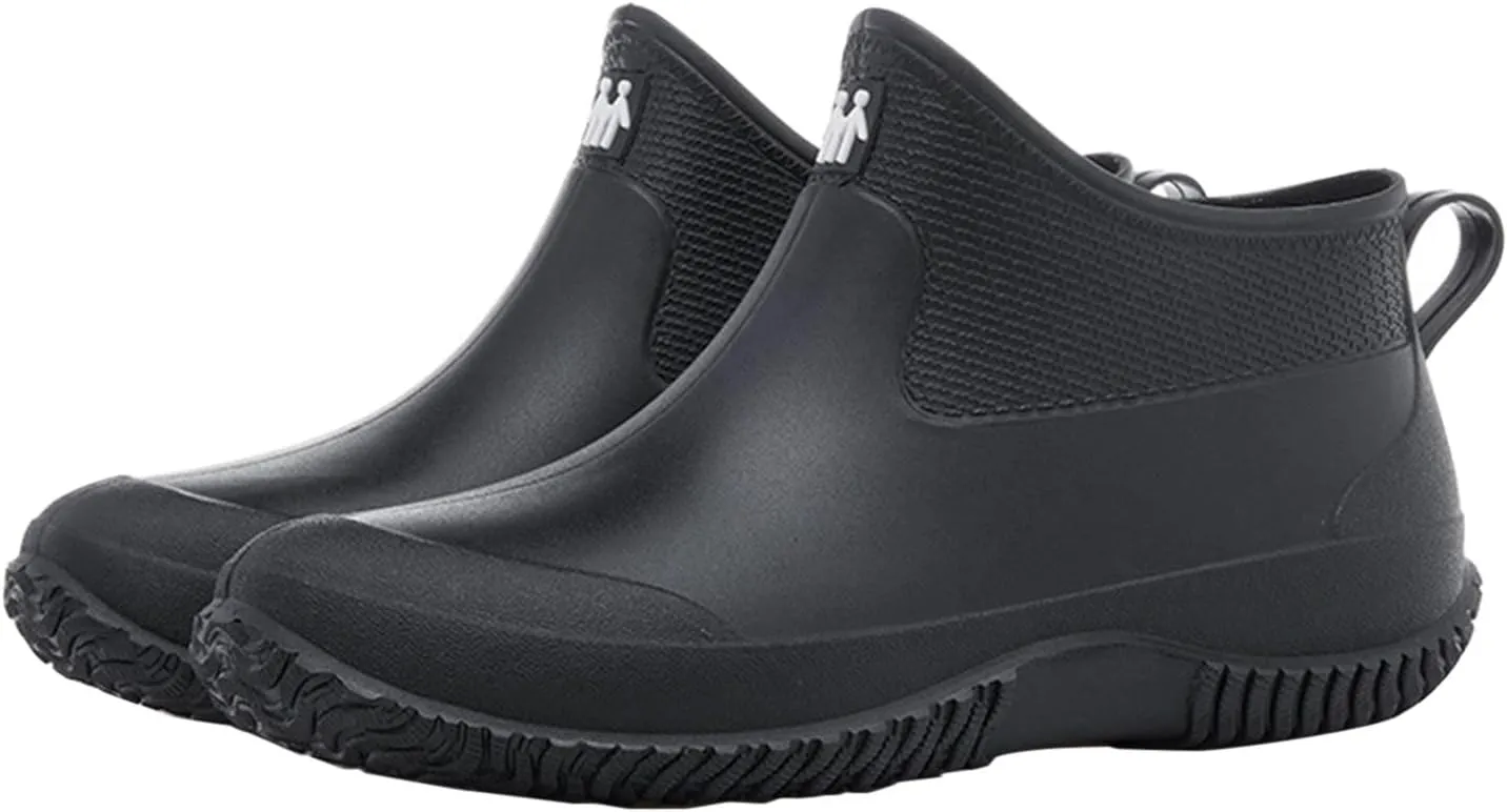 Womens Rain Boots Waterproof Mens Grounded Footwear Chunky Ankle Booties Dress Barefoot Shoes Women's Mid Calf Rain Boots Printed Waterproof Womens Chelsea Boots