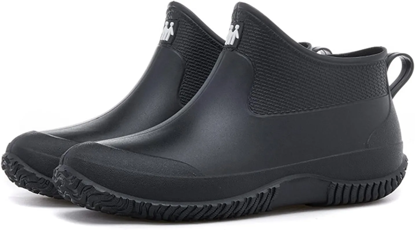 Womens Rain Boots Waterproof Mens Grounded Footwear Chunky Ankle Booties Dress Barefoot Shoes Women's Mid Calf Rain Boots Printed Waterproof Womens Chelsea Boots