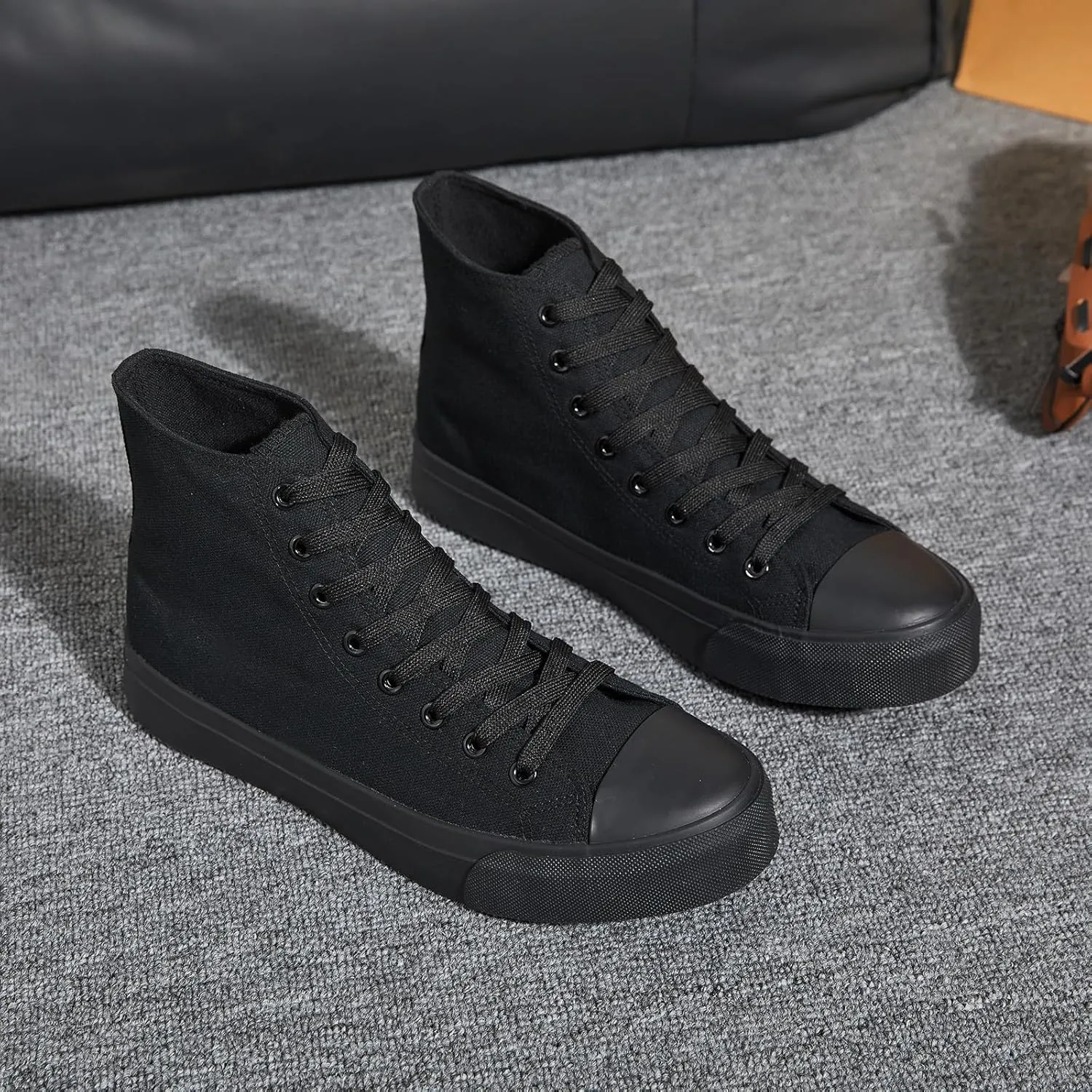 yageyan Mens High Top Canvas Sneakers Fashion Lace up Walking Shoes Casual Classic