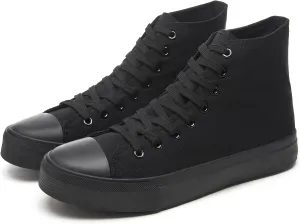 yageyan Mens High Top Canvas Sneakers Fashion Lace up Walking Shoes Casual Classic